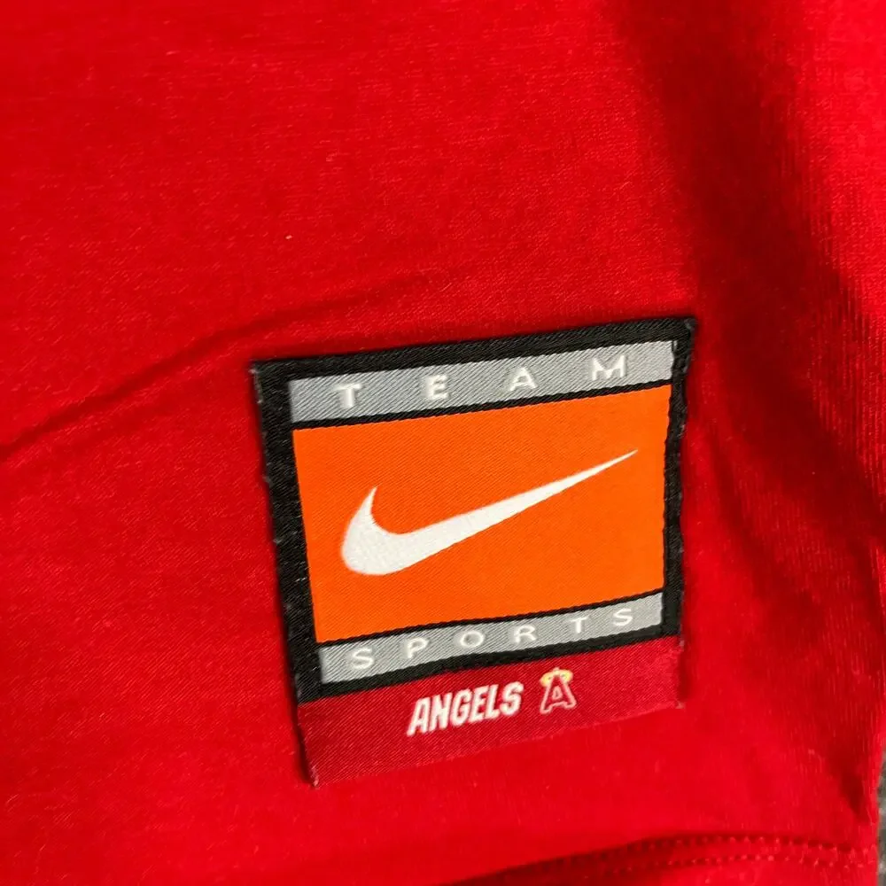Nike Mike‎ Trout T-Shirt Mens Large Red Angels MLB Graphic Athletic Crewneck Tee